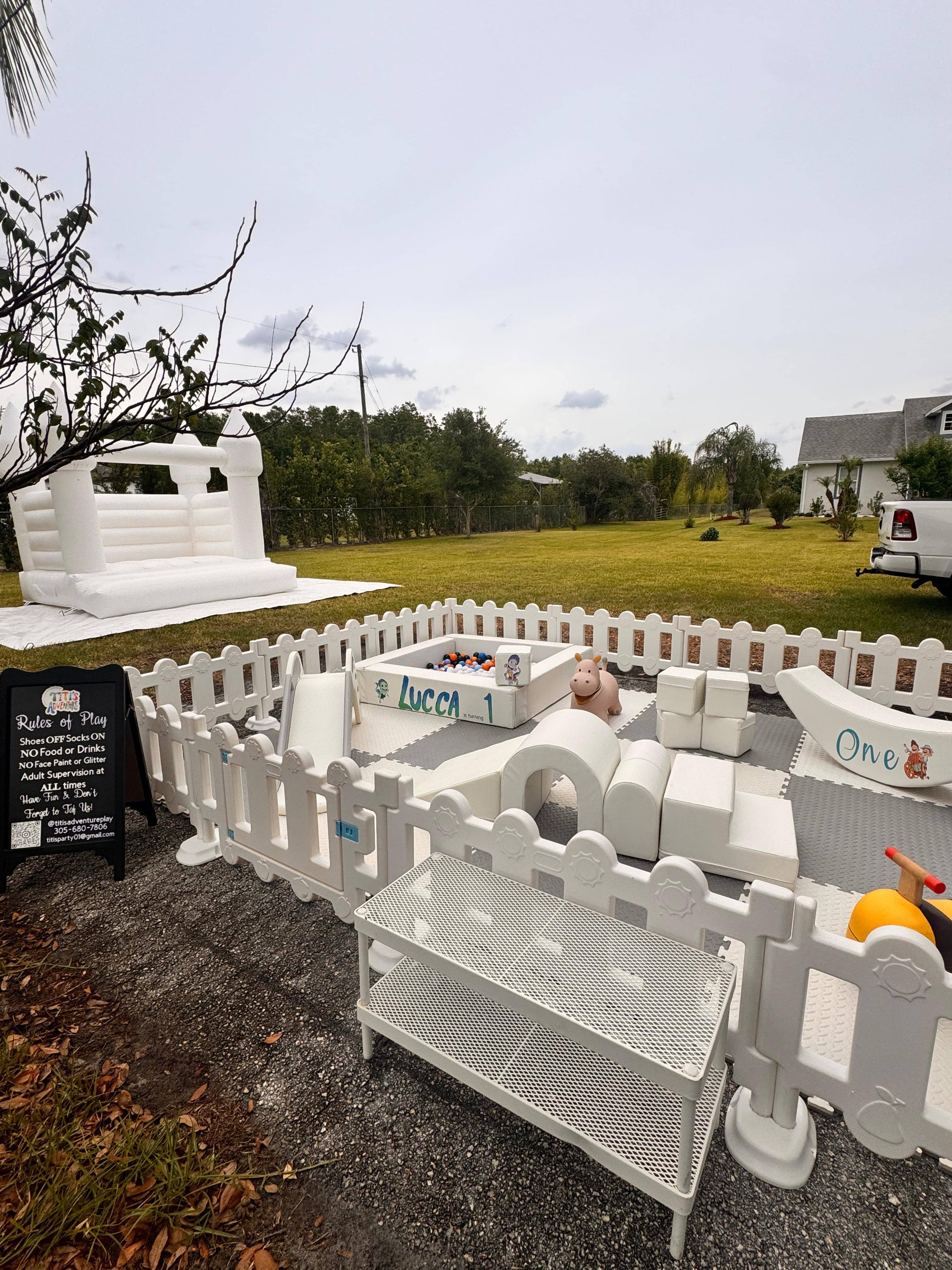 White castle bounce house — second view